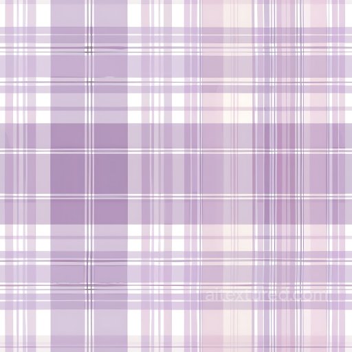 Seamless 3D PBR Texture of Light Purple and White Plaid Fabric Pattern texture preview