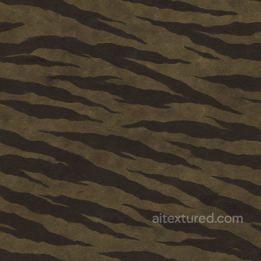Tiger Stripe Camo Fabric With Camouflage Contouring And Rough Surface seamless Camouflage PBR texture