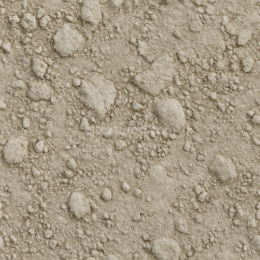 Seamless 3d texture pbr 8k chalky soil ground surface with chalk deposits and dust