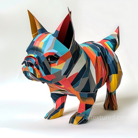 Featuring Colorful Origami-Inspired Chinchilla Pattern Animal texture preview