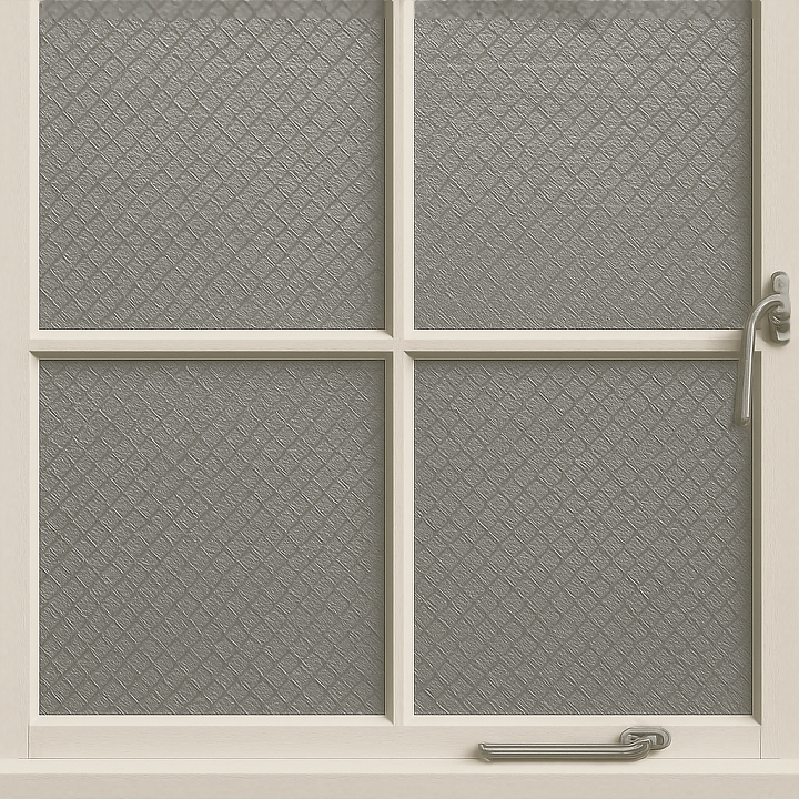 Of Wire Glass Window With Textured Glass And Window Mullion De… seamless PBR texture preview