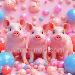 seamless Seamless 3D Inflated Glossy Vinyl Bubble PBR Texture in Pink & Blue texture 8k free download PBR