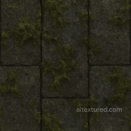 Mossy Stone Graveyard Surface For Halloween seamless Halloween PBR texture