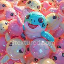 seamless Seamless 3D Inflated Vinyl Panels Texture in Glossy Pink and Blue Tones texture 8k free download PBR