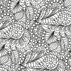 seamless Seamless 3D PBR Texture with Intricate Black and White Floral Doodle Design texture 8k free download PBR