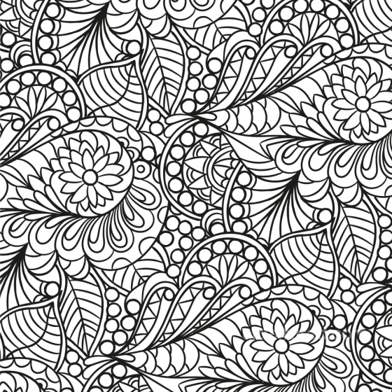 with Intricate Black and White Floral Doodle Design White & Black texture preview