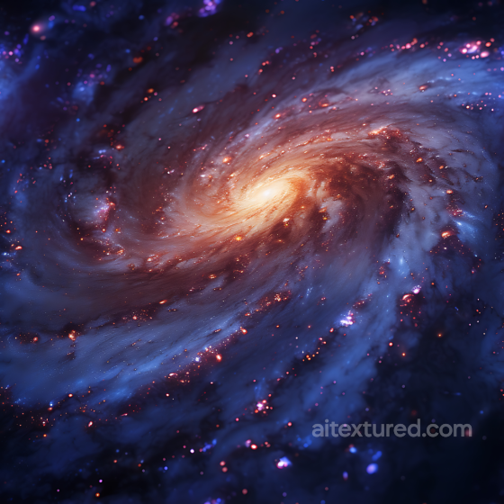 Spiral Galaxy Space Texture with Glowing Nebula Clouds Star, space, planets texture preview
