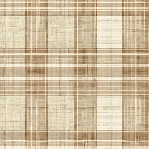 Seamless 3D PBR Texture of Beige Woven Plaid Fabric Pattern texture preview