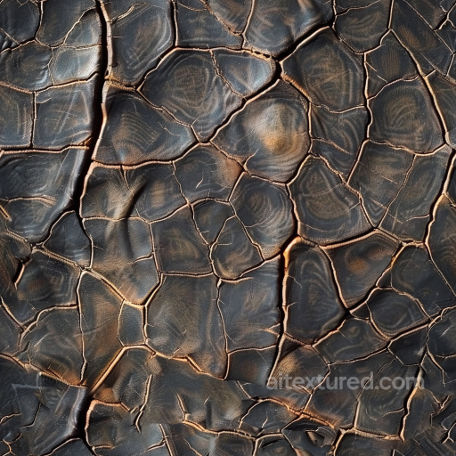 Cracked Vintage Brown Leather Seamless Texture with Aged Patina seamless Leather PBR texture