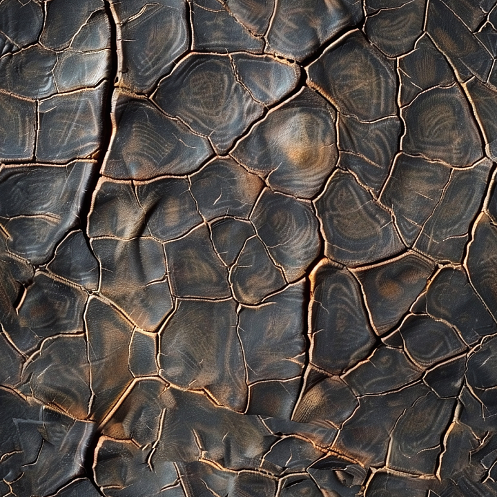 Cracked Vintage Brown Leather with Aged Patina seamless PBR texture preview
