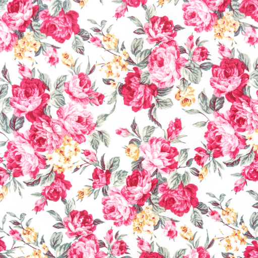 Fabric Texture Featuring Pink and Red Rose Pattern seamless Wild Flower  PBR texture