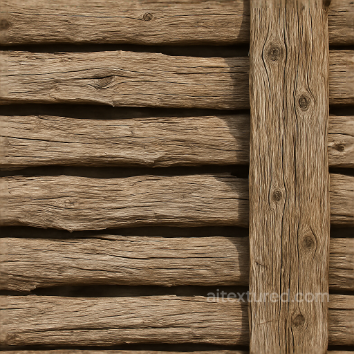 Seamless 8K 3D Texture PBR Split Rail Fence With Rough Wood And Fence Post In Natural Dry… seamless Fences PBR texture