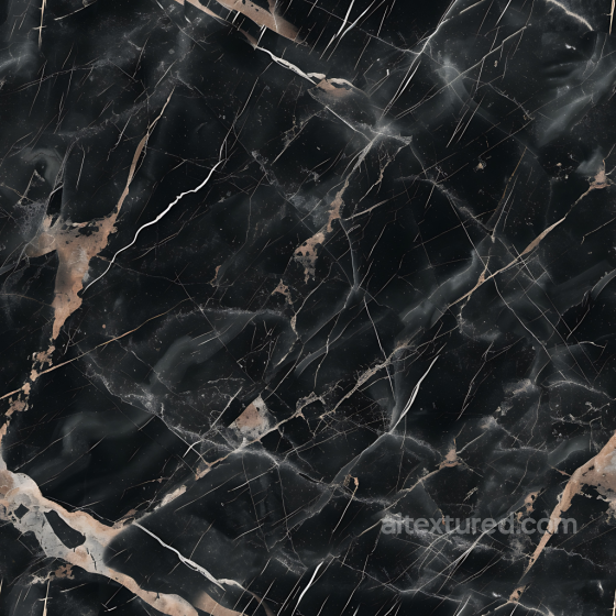 Black Marble PBR Texture with Natural Gold Veins and Polished Finish Marble texture preview