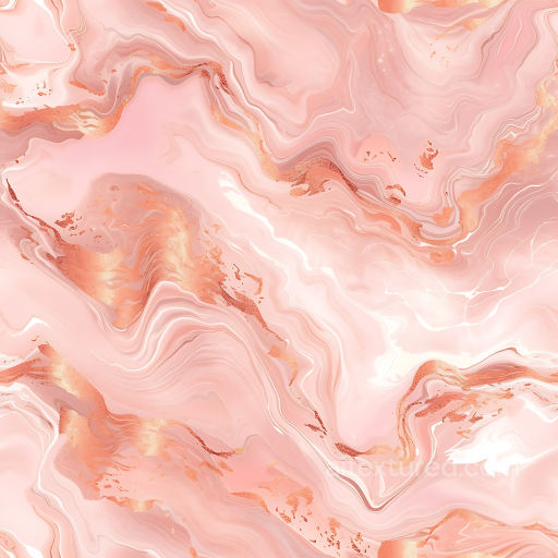 Blush Pink Marble Texture with Copper Swirling Veins seamless Marble PBR texture