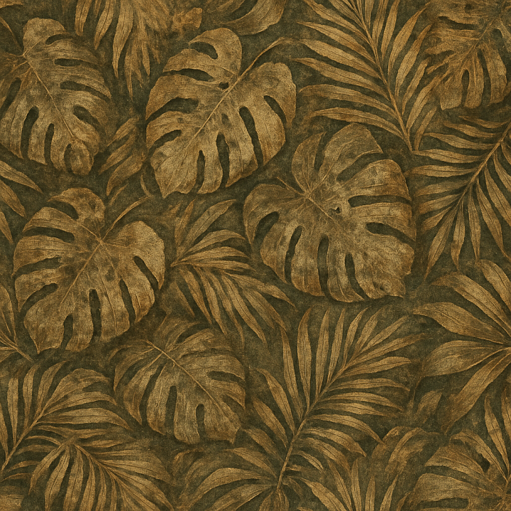 Weathered Tropical Leaves seamless PBR texture preview