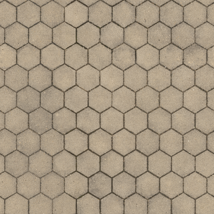 Hexagonal Concrete Paving - Bricks Pavement Paving Outdoor Floor Concre… seamless PBR texture preview
