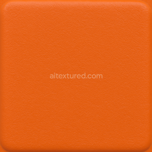 Seamless 3d texture pbr 8k tactile plate with rounded edges and powder coated safety orange surface