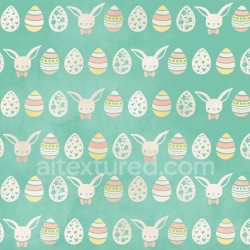 seamless Seamless 3D PBR texture of pastel Easter eggs and bunnies on mint background texture 8k free download PBR