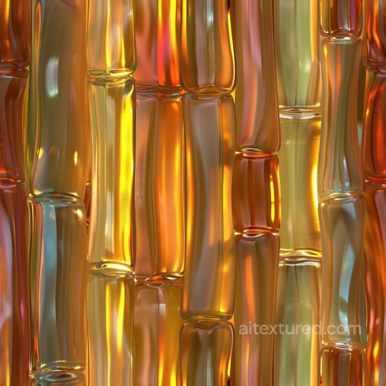 Translucent Glossy Tubular Surface in Warm Hues Seamless Texture Glossy texture preview