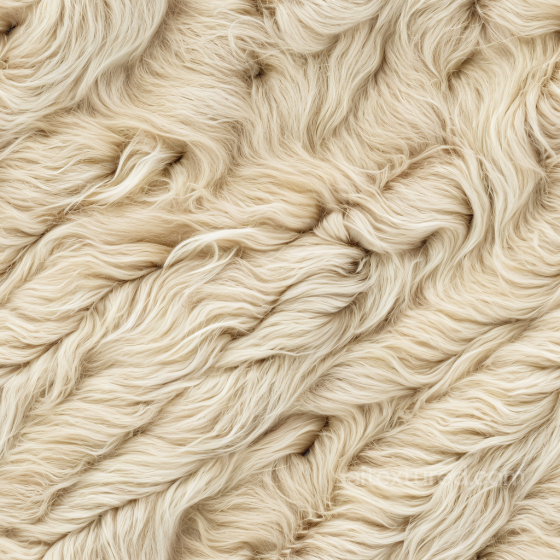 Cream Sheepskin Fur PBR Texture with Soft Curly Wool Leather texture preview