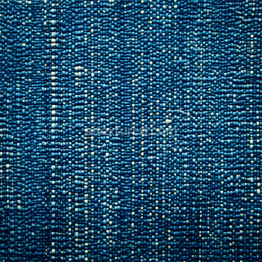 Seamless 3D Cracked Denim Fabric PBR Texture with Blue & White Weave Pattern