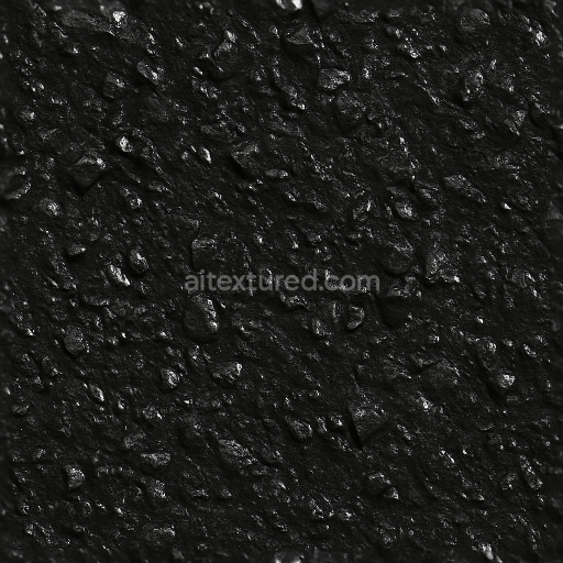 Seamless 3d texture pbr 8k coal surface shiny flakes smooth black color