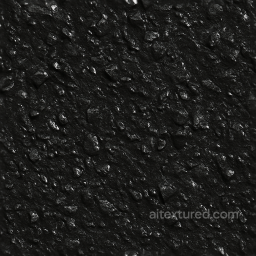 Coal Surface Shiny Flakes Smooth Black Color seamless Coal PBR texture