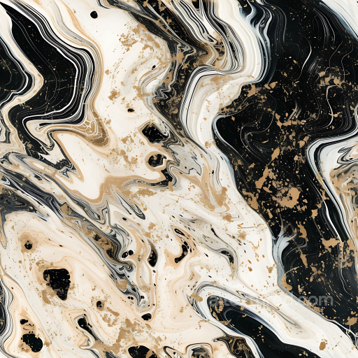 Champagne and Black Marble PBR Texture with Bold Veins & Gold Speckles seamless Marble PBR texture