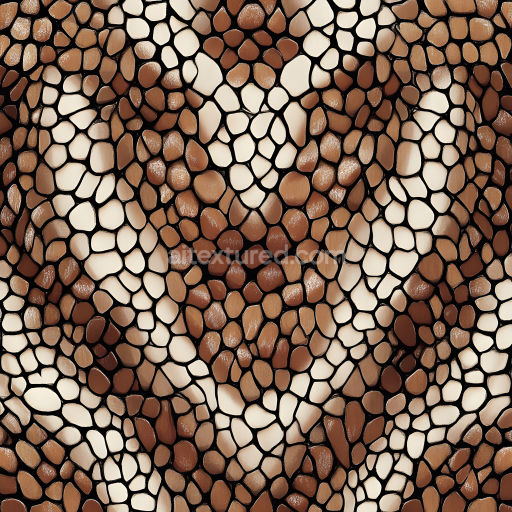 Seamless 3D PBR Stylized Porous Skin Texture Featuring Glossy Patches and Organic Patterning