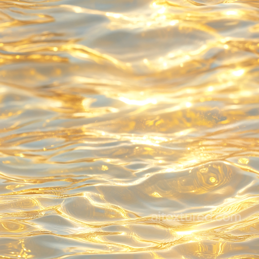 Golden Water Surface Texture with Soft Ripples and Warm Highlights seamless Water PBR texture
