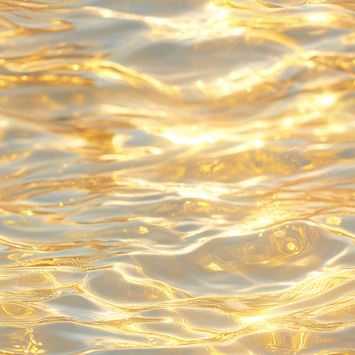 Golden Water Surface with Soft Ripples and Warm Highlights seamless PBR texture preview