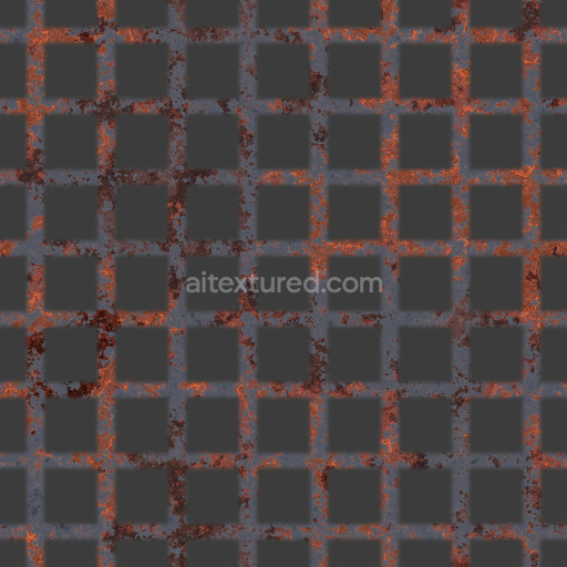 Metal Walkway Seamless Tileable Pbr Texture Rough Dark Rusted Industrial