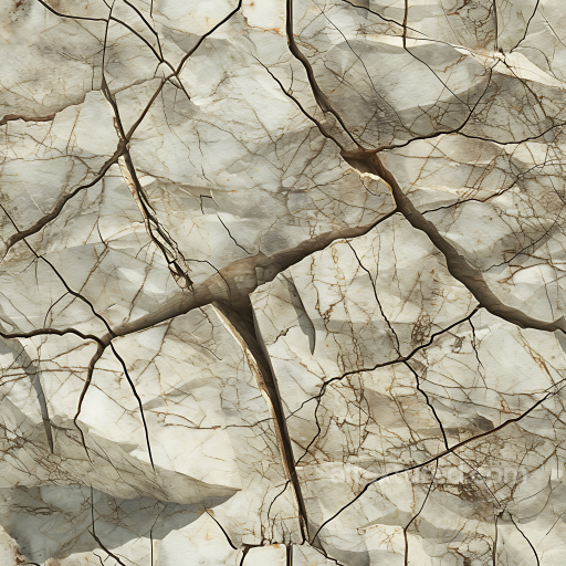 Cracked Beige Stone Wall Seamless Texture with Natural Veins seamless Stone PBR texture