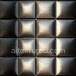 seamless Seamless 3D PBR Texture of Black Steel Raised Square Panels with Worn Surface texture 8k free download PBR