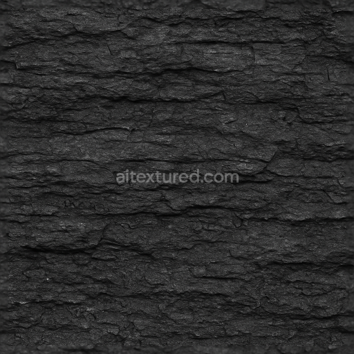 Seamless 3d texture pbr 8k coal surface compacted layered stratified black