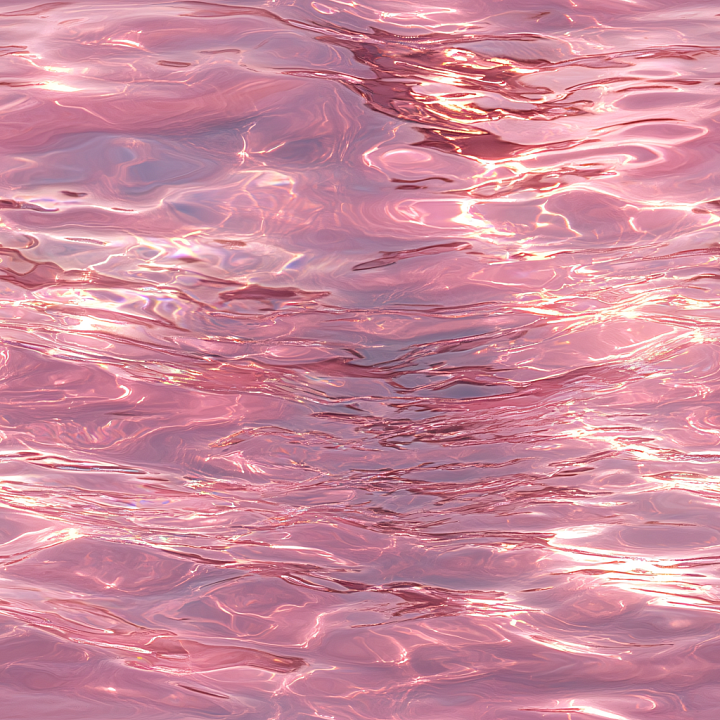Pink Water Surface with Soft Rippled Waves and Reflective Highlights seamless PBR texture preview