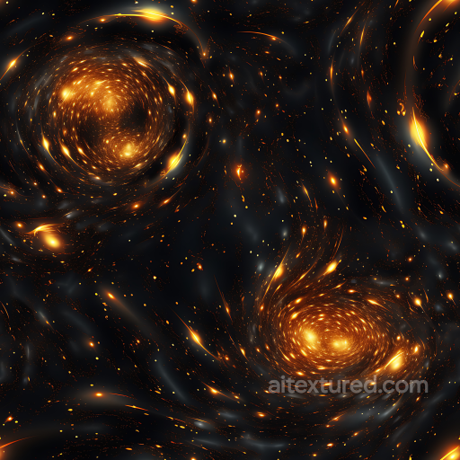 Space PBR Texture Featuring Glowing Cosmic Vortexes and Dark Energy Flows seamless Star, space, planets PBR texture