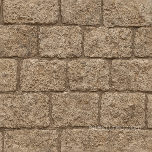Grout Lines Mosaic With Weathered Stone And Rough Stone Texture Surface seamless Mosaic PBR texture