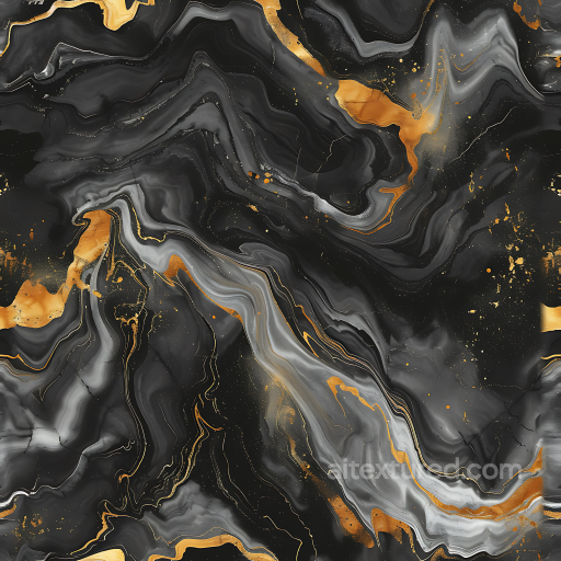 Black Marble PBR Texture Featuring Dramatic Gold Vein Patterns seamless Marble PBR texture