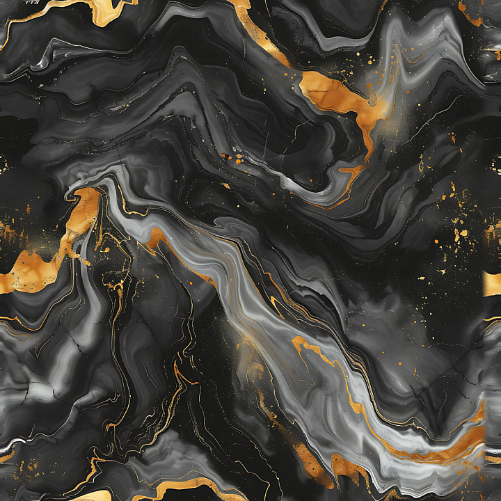 Black Marble Featuring Dramatic Gold Vein Patterns seamless PBR texture preview