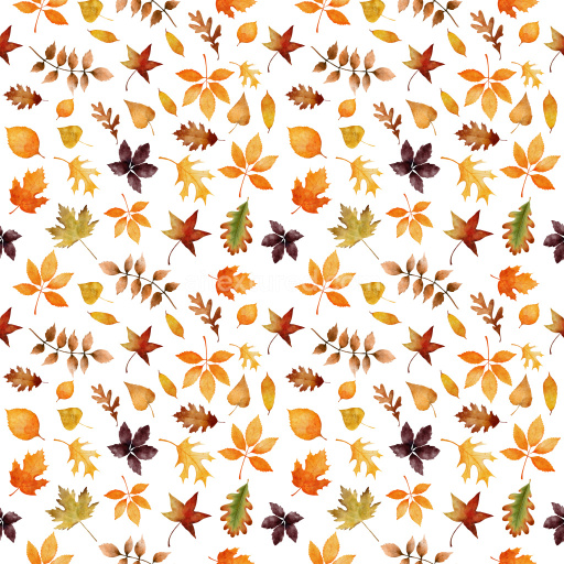 Pattern Bundle - Seamless 3D Pattern PBR Texture Featuring Watercolor Autumn Leaves on White texture preview