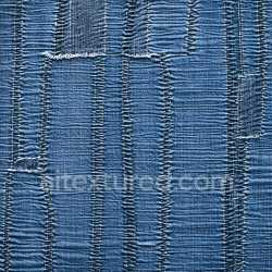 seamless Seamless 3D Cracked and Torn Blue Denim PBR Texture with Distressed Fibers texture 8k free download PBR