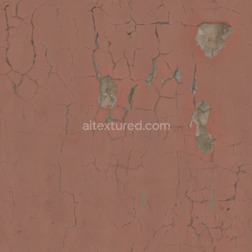 Peeling Painted Wall — Wall Concrete Cracked Concrete Cracked Scuffed — PBR seamless 3D texture