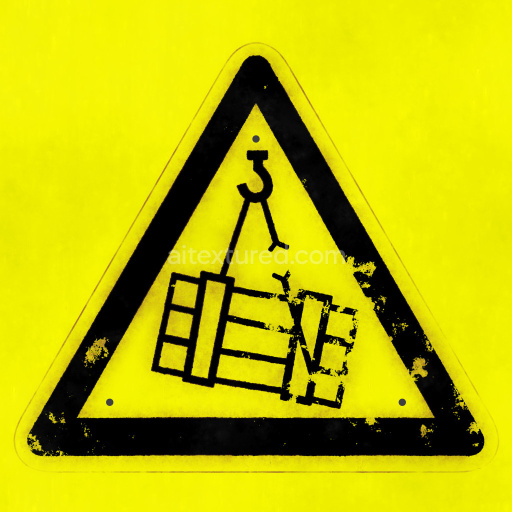 Sign Warning Yellow Triangle Safety Icon Symbol Construction Texture Grunge