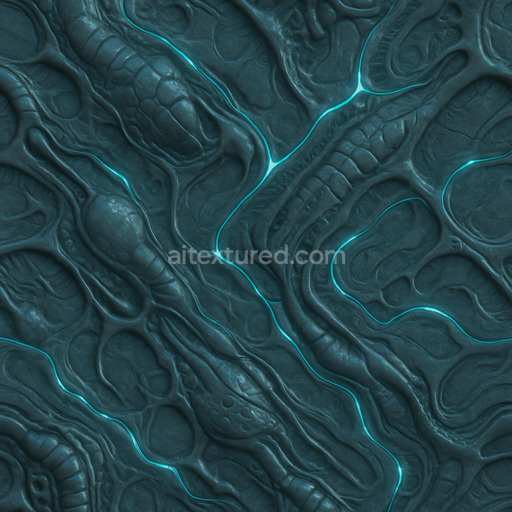 Synthetic Alien Surface Texture Seamless 1024X1024