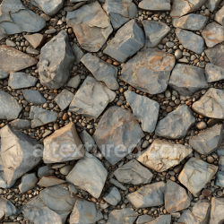 seamless Seamless 3D Rough Rocky Ground PBR Texture with Medium Rocks and Pebble Fill texture 8k free download PBR