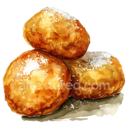 seamless Breakfast Illustration of Kenyan Mandazi Coconut Doughnuts with Golden Brown Texture texture 8k free download PBR