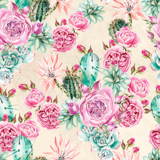 Floral Watercolor Pattern Texture in Pastel Colors seamless Flower PBR texture