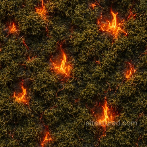 Burning Moss Texture seamless Grass PBR texture