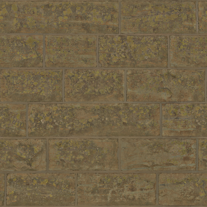 Mossy Sandstone - Wall Mosscovered Mossy Sandstone Rough Weathered seamless PBR texture preview